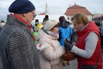 Miejski Rynek, życzenia, kolędy i smakołyki