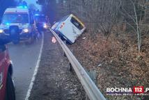 Kopaliny: autobus wypadł z drogi