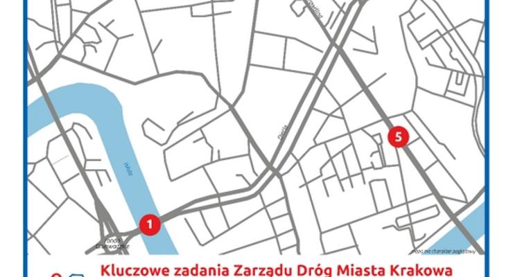 Inwestycje drogowe w centrum Krakowa